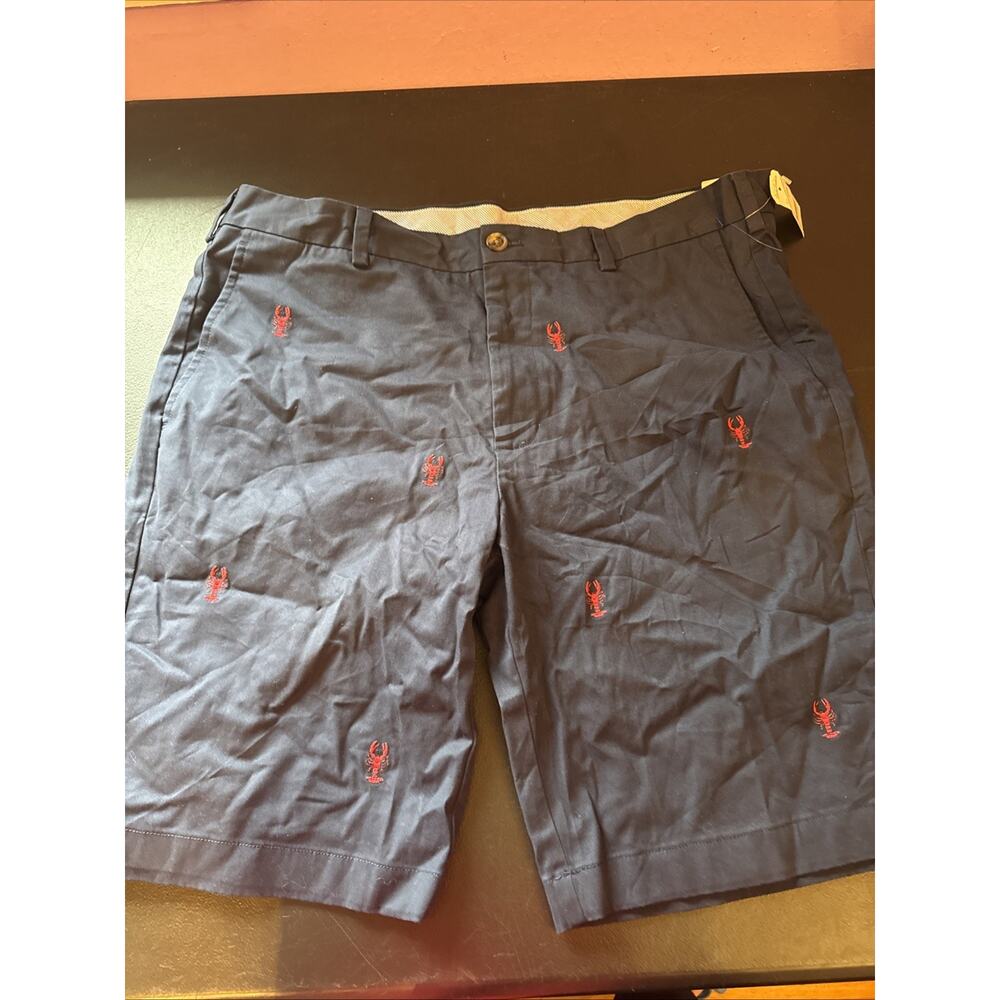 Brooks Brothers Shorts Mens Size 38 Blue Flat Front Bermuda Crabs NWT